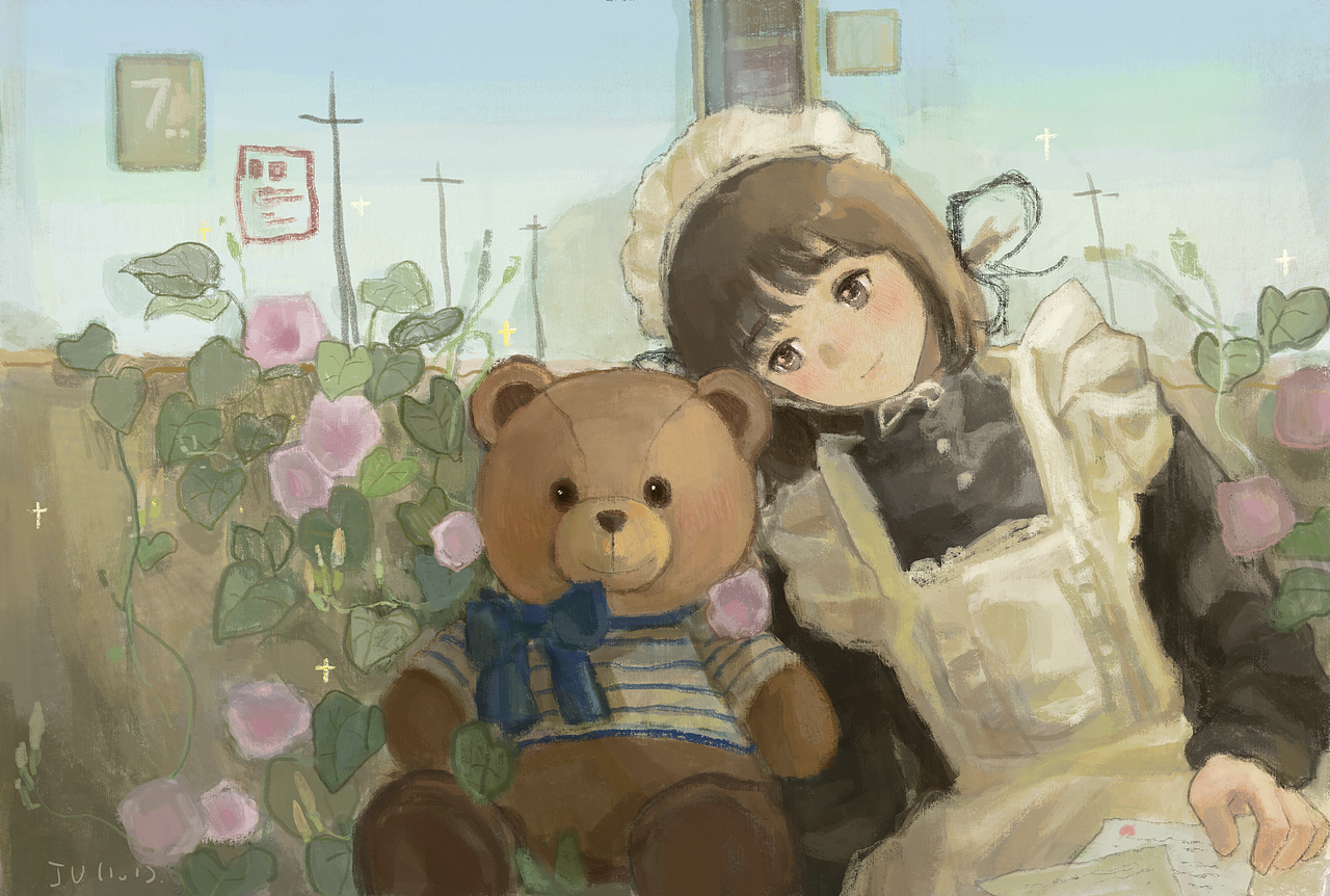 插画练习——小女仆日记（图ZMzYwNzczODI0） - 创作习作 - 站酷设计师鲫鱼橘原创素材 - 站酷ZCOOL
