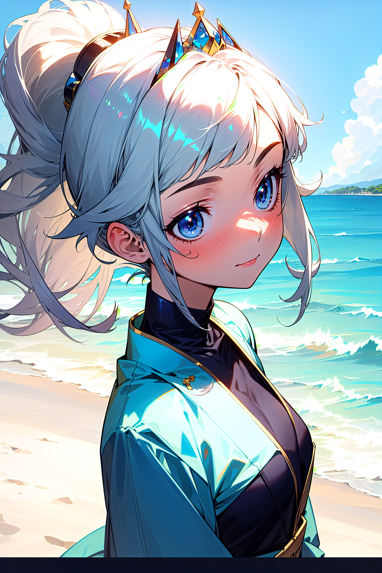 海边的少女（图ZMzQ5OTcyMTQ4） - AI作品 - 站酷设计师veria葳蕤原创素材 - 站酷ZCOOL