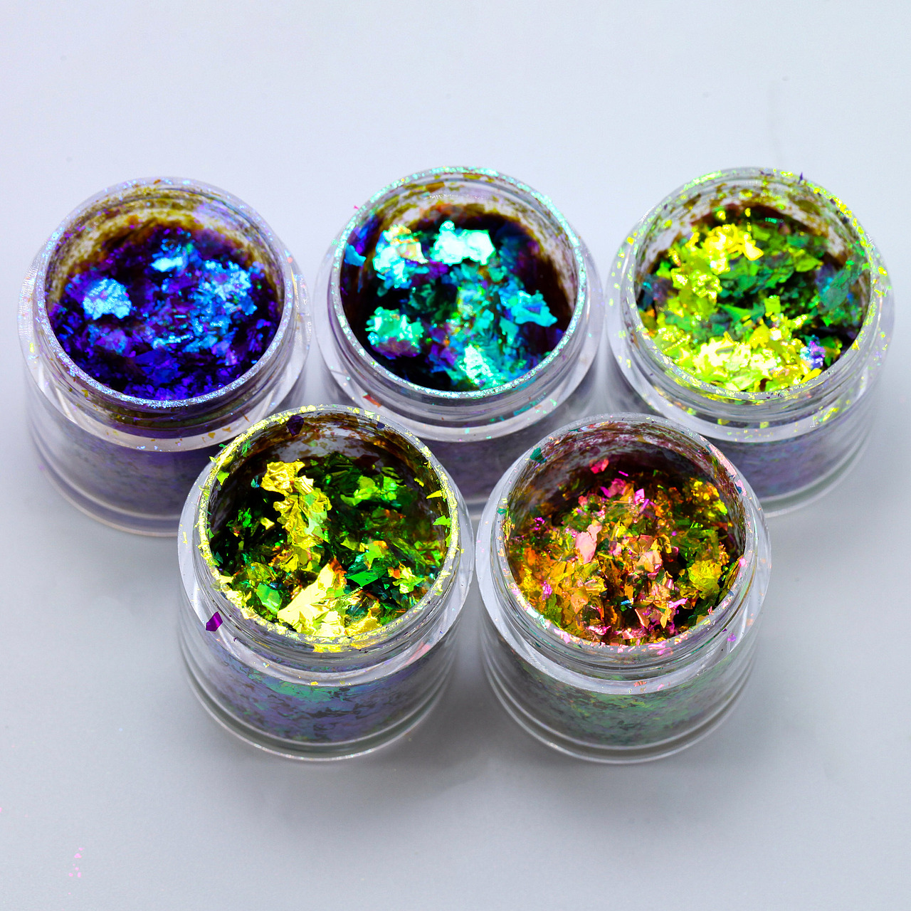 变色龙粉末有色粗片彩妆拍摄