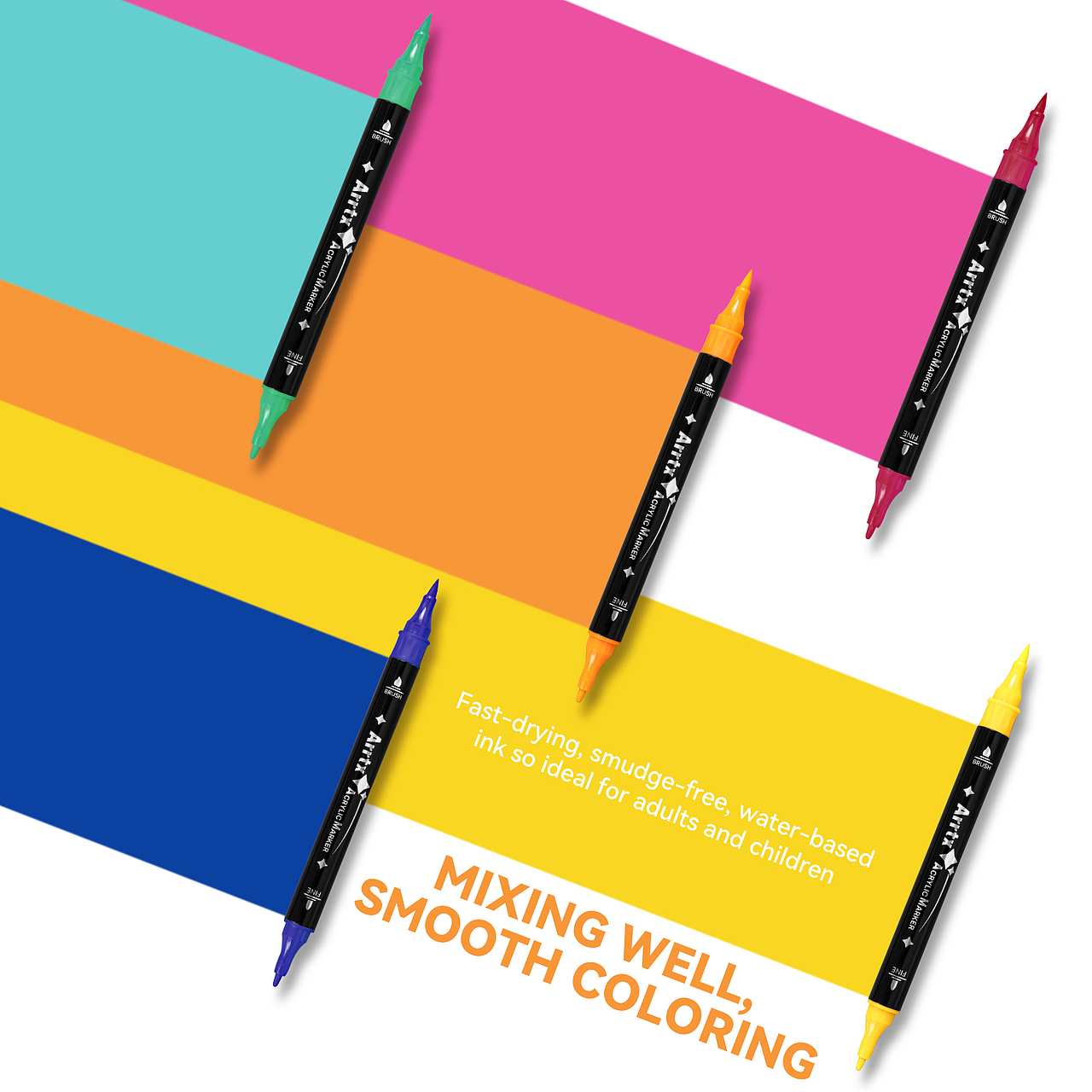 跨境电商-双头丙烯马克笔亚马逊套图（图ZMzIyMzQ2Mzky） - 产品摄影 - 站酷设计师YipGaJam原创素材 - 站酷ZCOOL