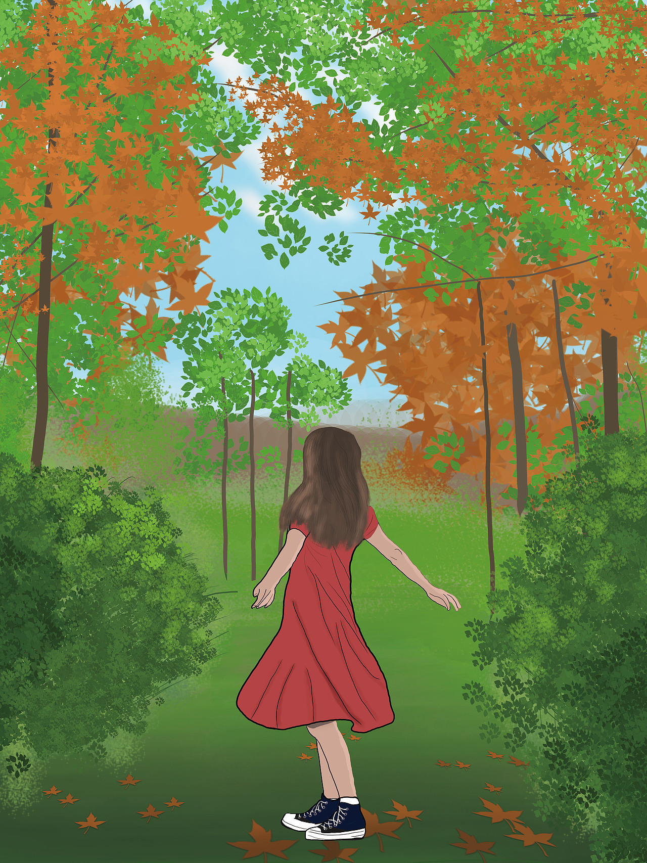 林中女孩（图ZMjk3MzcyMTY4） - 创作习作 - 站酷设计师Z11356465原创素材 - 站酷ZCOOL