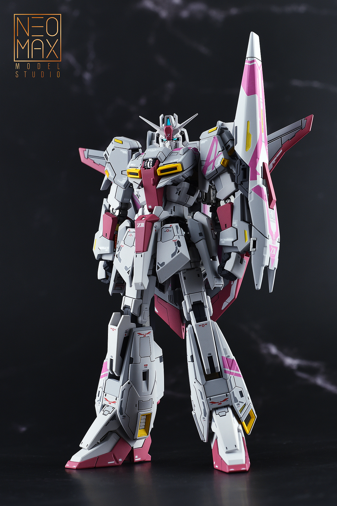 粉紫幽灵!高达模型作品【rg zⅢ zeta高达3号机】