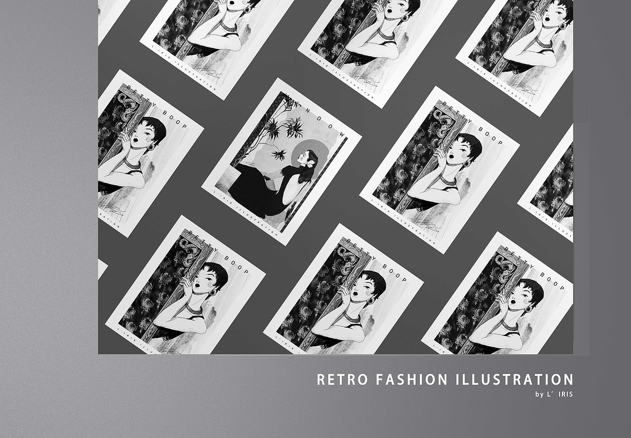 黑白复古时尚插画合集（图ZMzMxNTg2MzYw） - 商业插画 - 站酷设计师石榴LIRIS原创素材 - 站酷ZCOOL