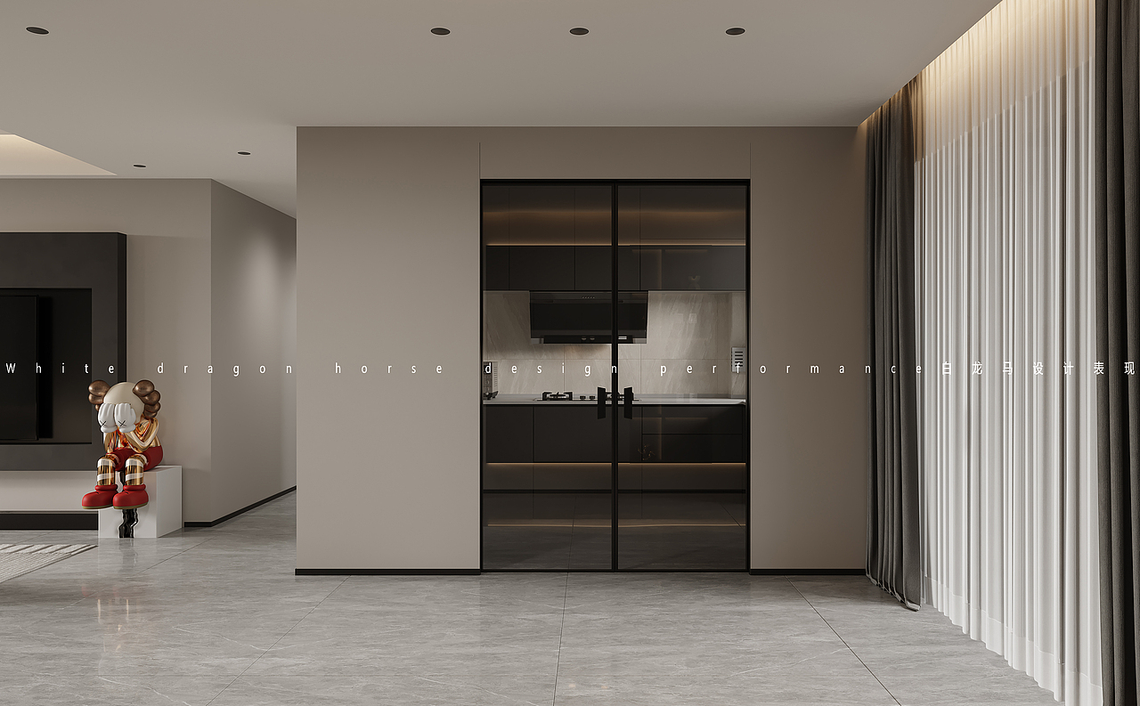 现代高级黑——白龙马效果图悦悦