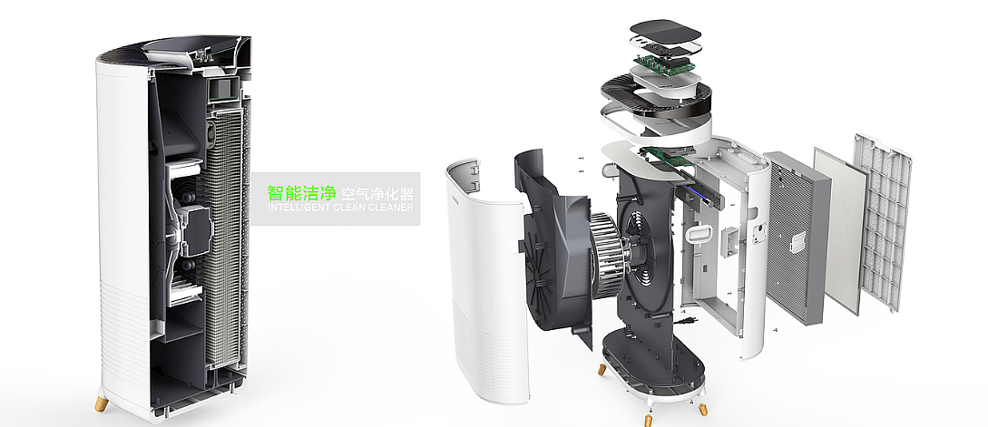 随着疫情的严重，净化器成为了人们居家办公的刚需（图ZMzIzODg1Njk2） - 生活用品 - 站酷设计师北京简盟产品设计原创素材 - 站酷ZCOOL