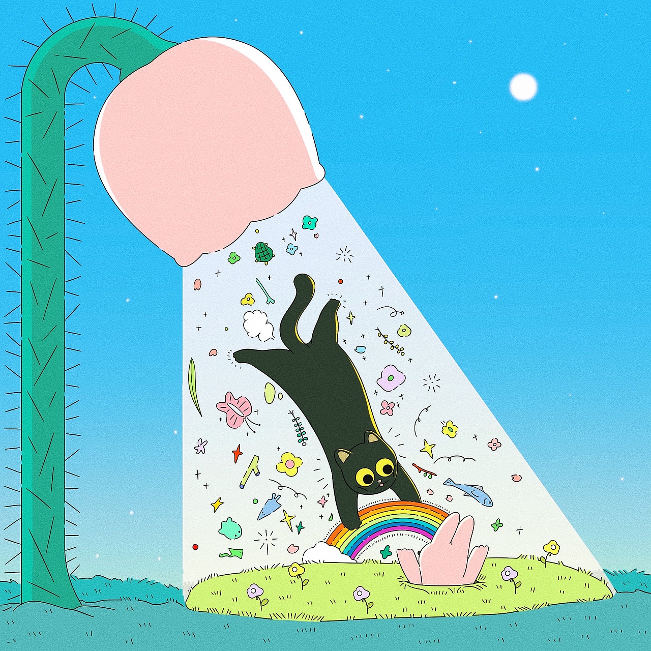 春日无限猫（图ZMzM2MDY3NjMy） - 艺术插画 - 站酷设计师西椰子原创素材 - 站酷ZCOOL