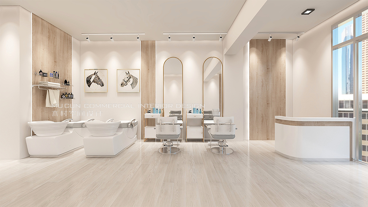 『常州』100m² 理发店℃ 现代简奢风