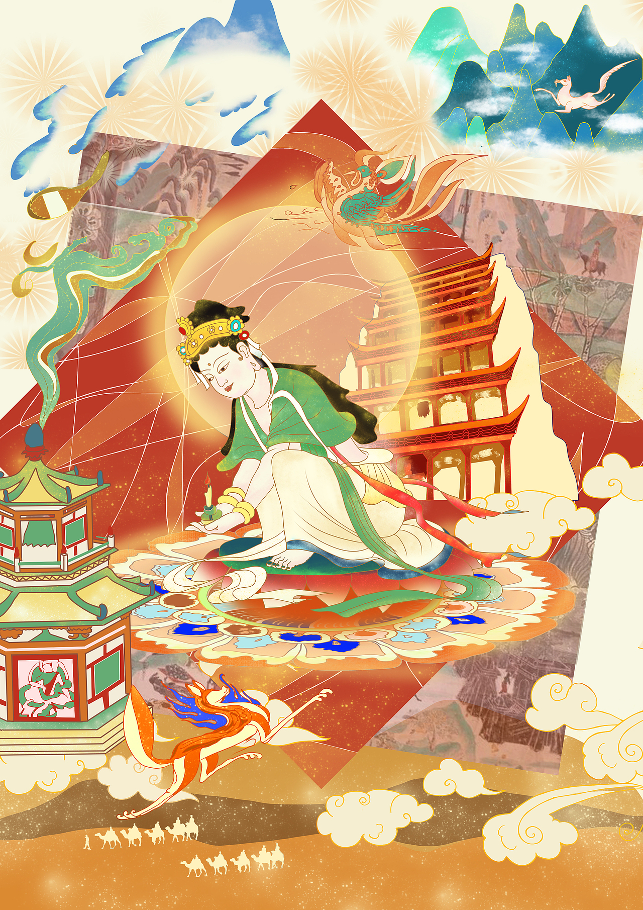 毕业设计敦煌（图ZMzA0MjA1Mzg0） - 创作习作 - 站酷设计师我的晚礼服原创素材 - 站酷ZCOOL