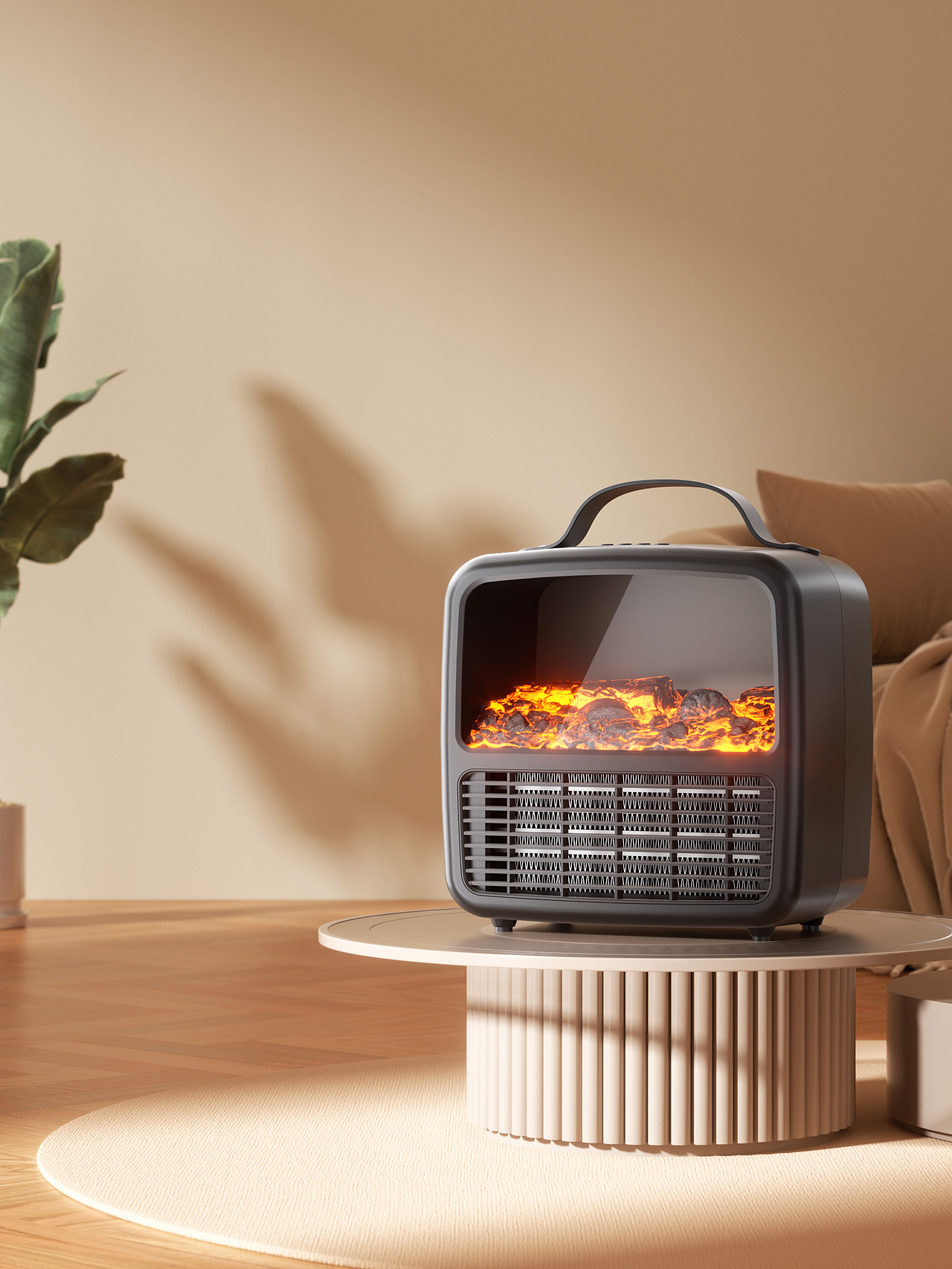 暖风机场景渲染