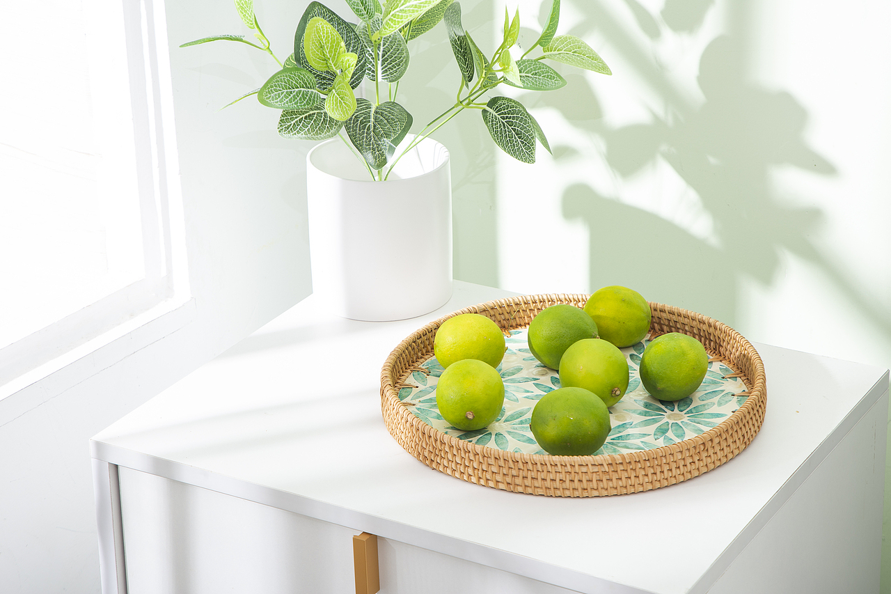 藤编收纳篮拍摄