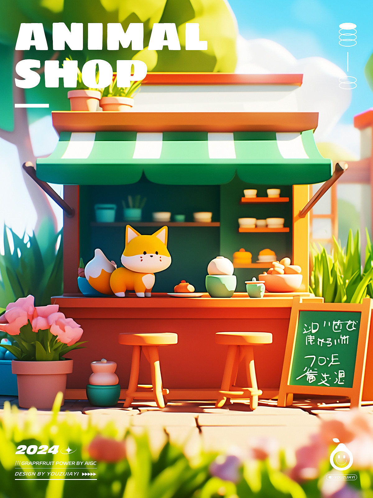 AIGC-运营插画设计【卡通动物微缩场景】（图ZMzcwNzA2NzIw） - 商业插画 - 站酷设计师柚子加一原创素材 - 站酷ZCOOL