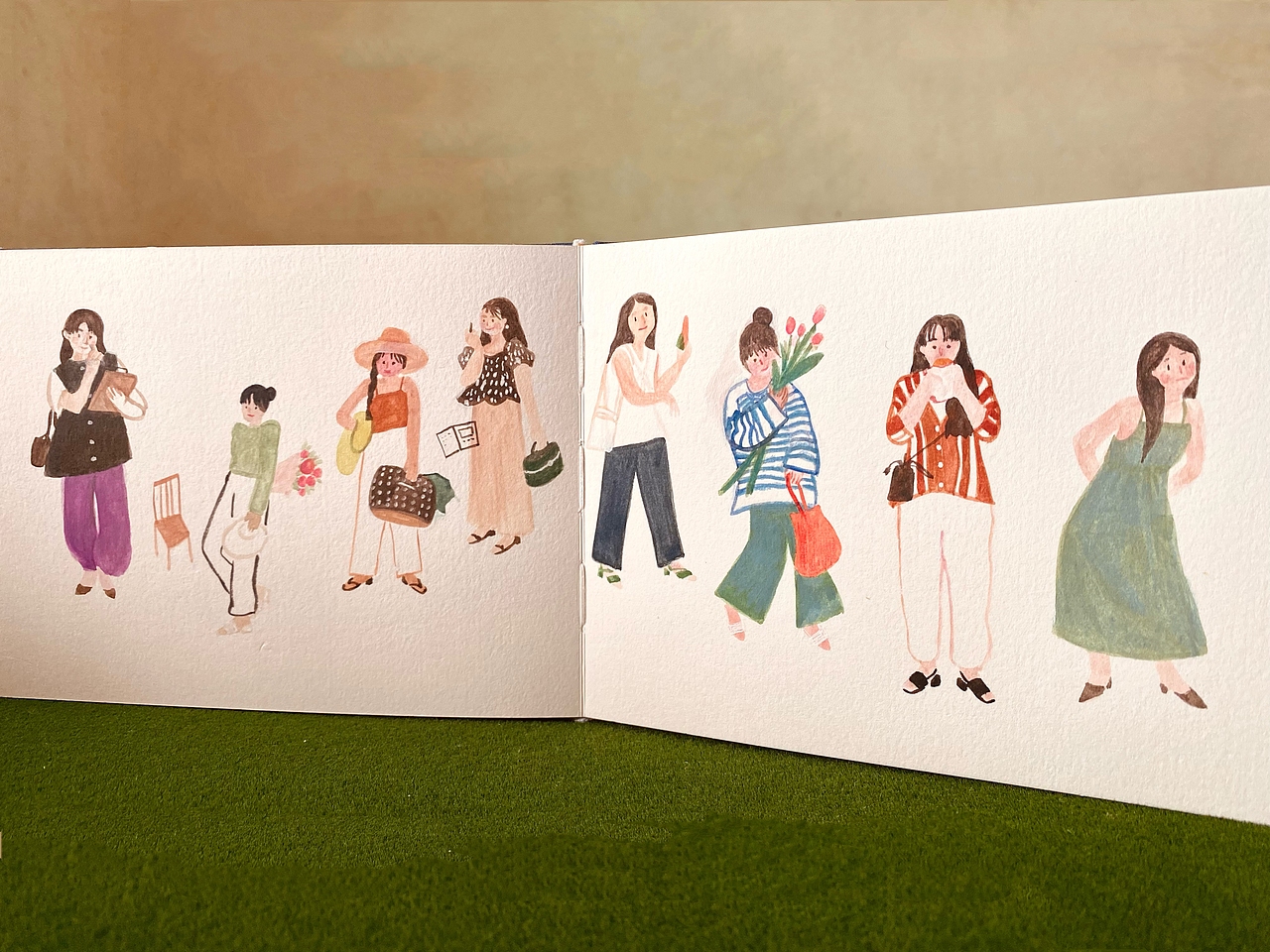 女孩们（图ZMzUyNjEwODcy） - 艺术插画 - 站酷设计师w大知原创素材 - 站酷ZCOOL