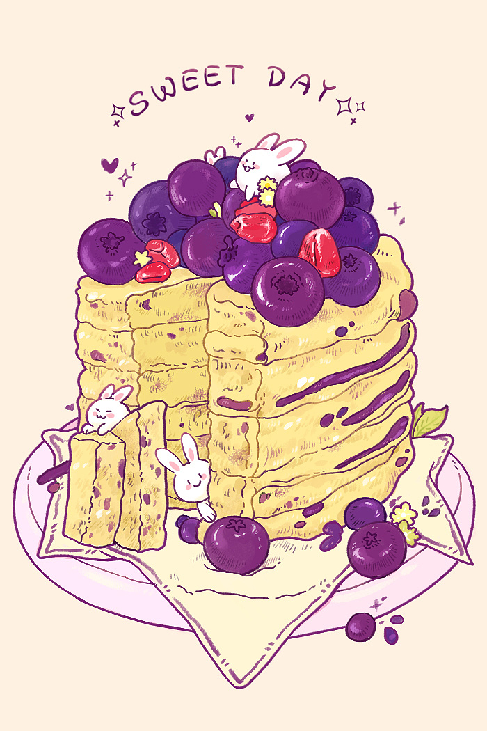 美食插画·蛋糕系列（图ZMzAxMTc2OTQ4） - 创作习作 - 站酷设计师麦芍原创素材 - 站酷ZCOOL