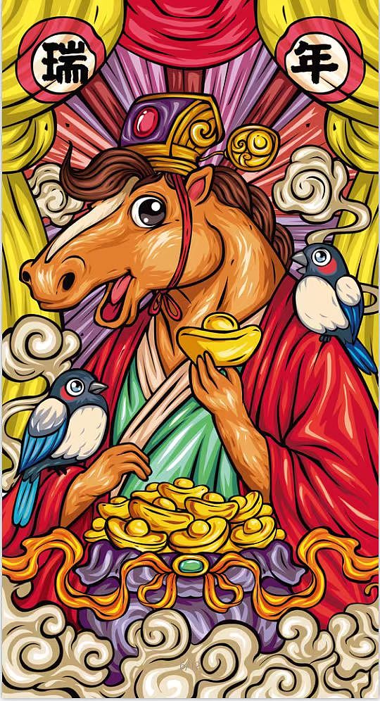 国风十二生肖（过往作品分享）（图ZMzY3MzY1NTYw） - 商业插画 - 站酷设计师艺野出品原创素材 - 站酷ZCOOL