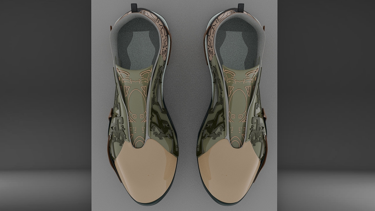 青铜器元素球鞋（图ZMzE2Nzg1NDYw） - 鞋履设计 - 站酷设计师Z58821927原创素材 - 站酷ZCOOL