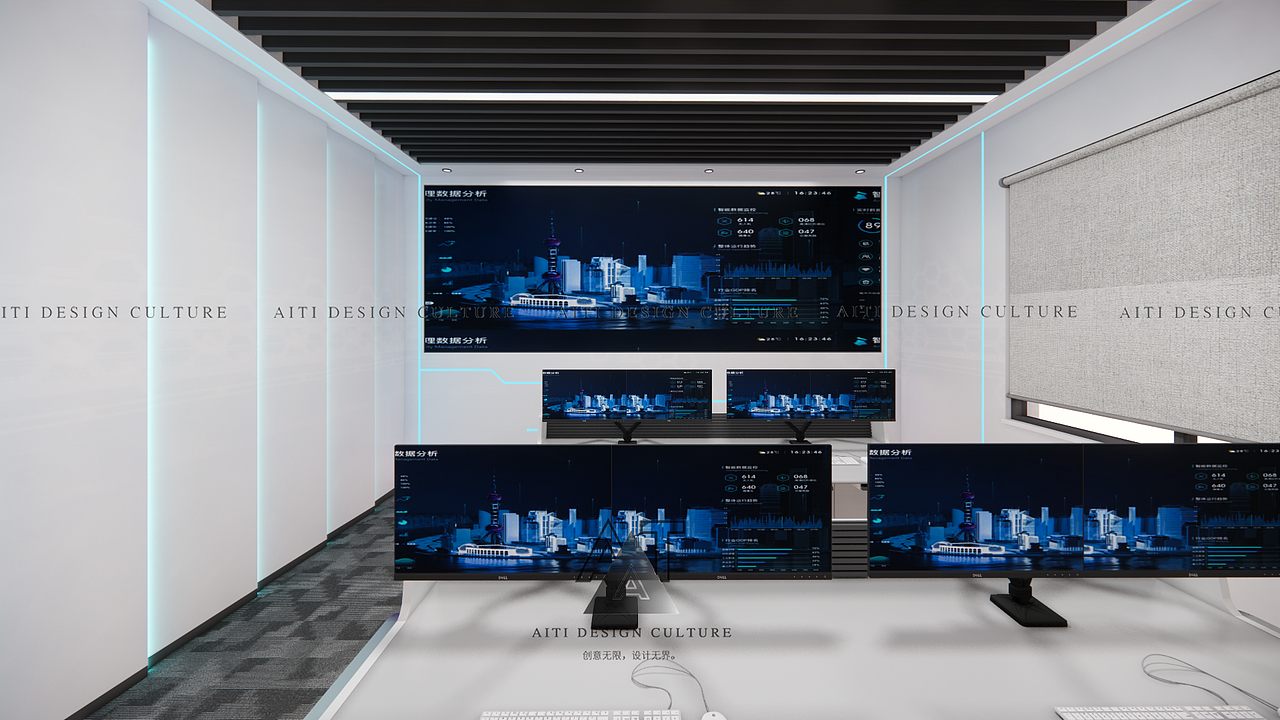 工裝設(shè)計(jì)|電網(wǎng)監(jiān)控室設(shè)計(jì)（圖ZMzM3MjYzODIw） - 其他空間 - 站酷設(shè)計(jì)師AT設(shè)計(jì)局原創(chuàng)素材 - 站酷ZCOOL