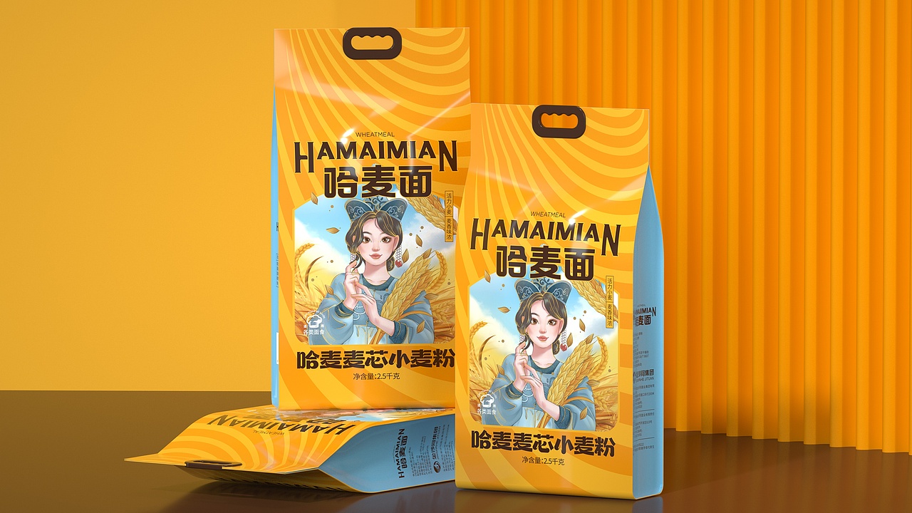 尚智×金沙河｜哈萨克斯坦雪花粉｜食品包装设计（图ZMzM3MDM2MjI4） - 包装 - 站酷设计师尚智食品包装设计原创素材 - 站酷ZCOOL
