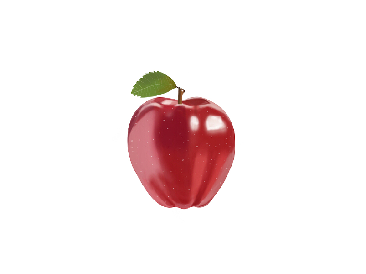 红色大苹果简笔画画法图片步骤（儿童健身绘画图片） - 有点网 - 好手艺