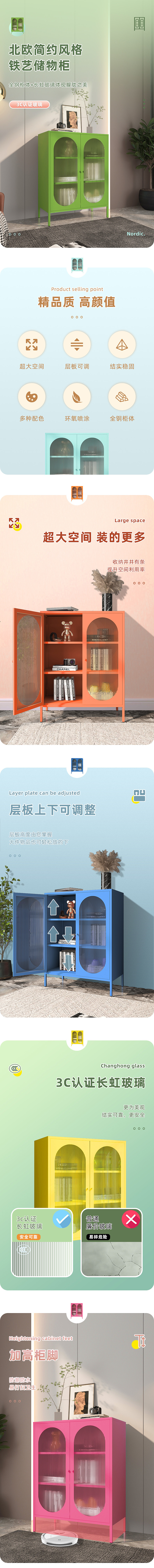 民用储物柜详情页*3 书柜