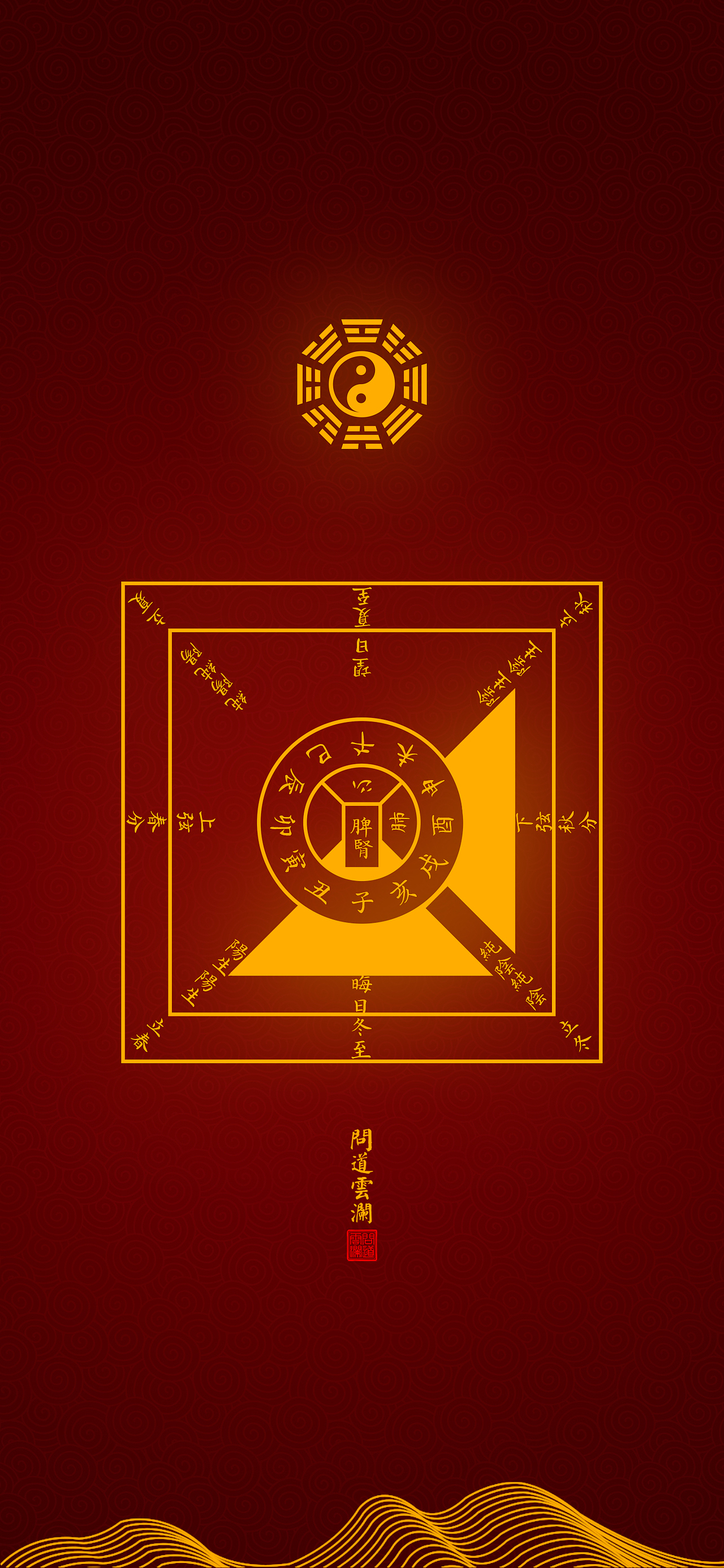 【道教文化】天地日月时候与人参同图 高清手机壁纸