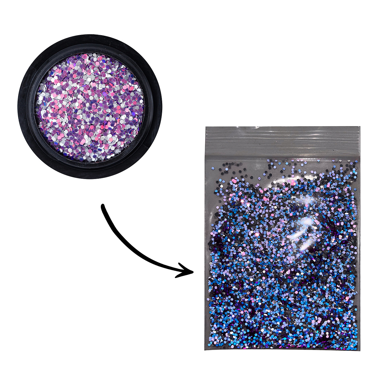 金葱亮片格利特反光粉原料拍摄