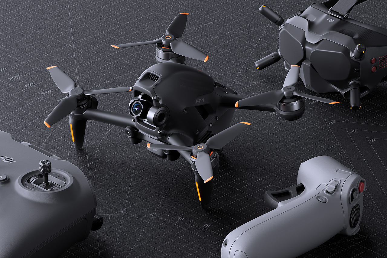 产品渲染—DJI FPV无人机（图ZMzM4NTA4NjY4） - 产品 - 站酷设计师静听雨落丿原创素材 - 站酷ZCOOL