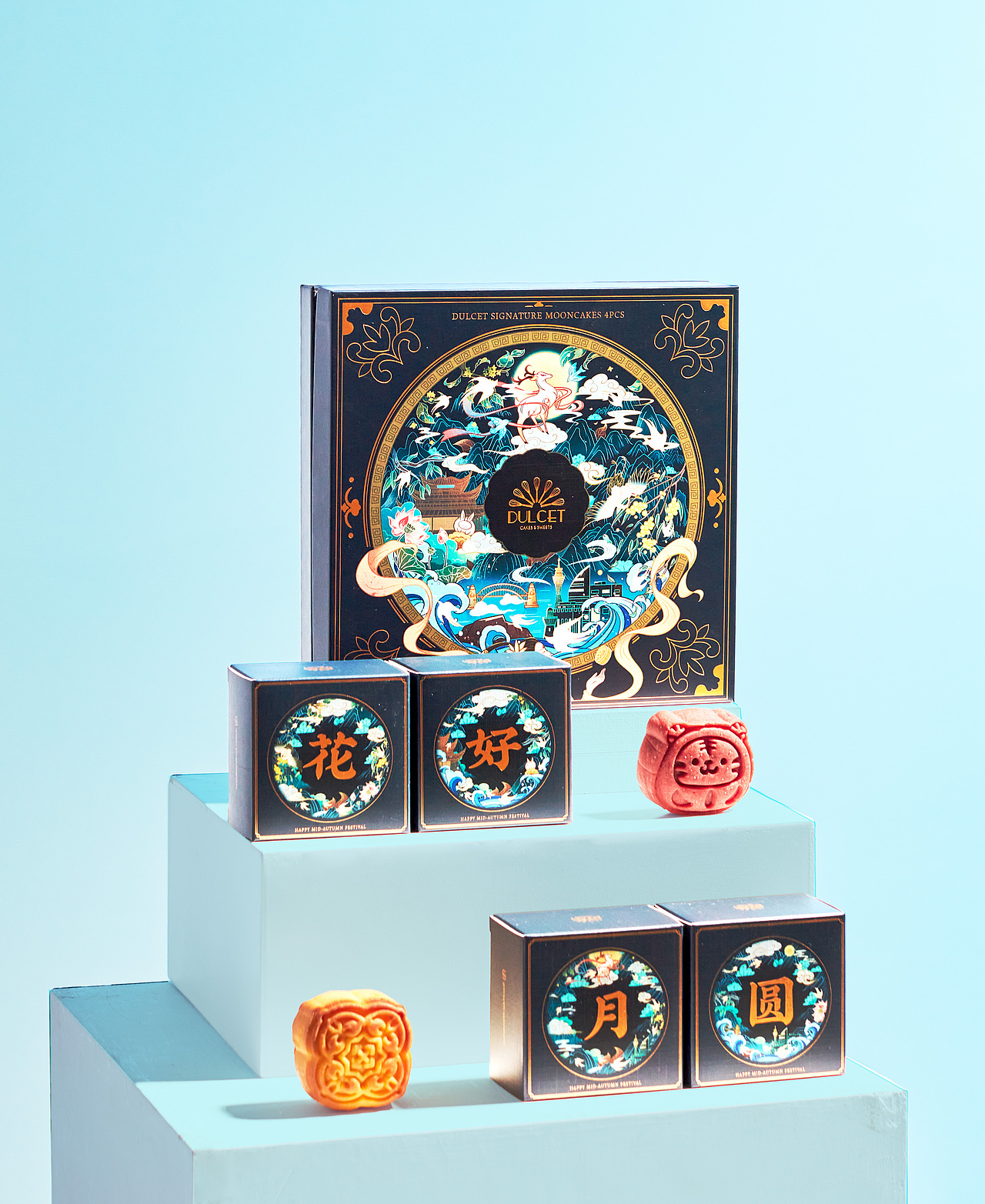 DULCET中秋月饼设计-2022款（图ZMzExODU1MjI0） - 包装 - 站酷设计师意匠工作室原创素材 - 站酷ZCOOL