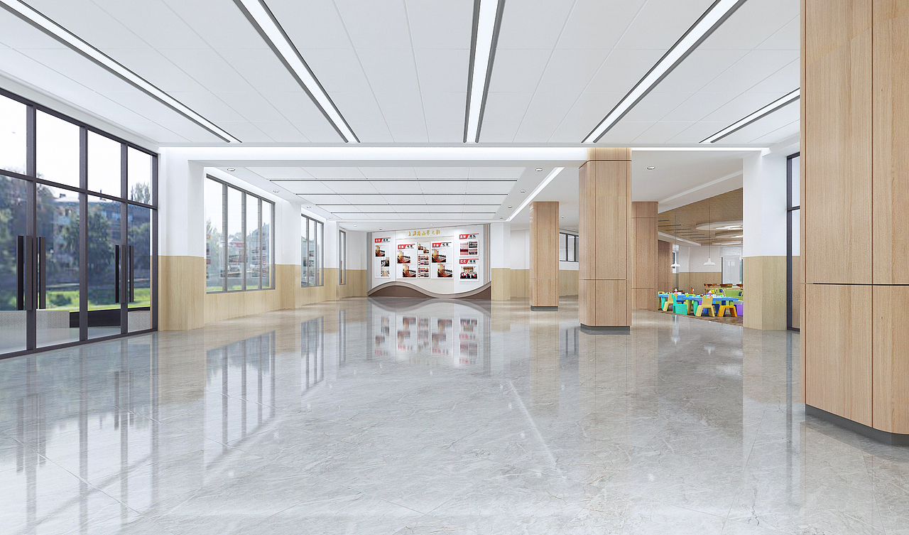 现代小学装修设计(德育展厅设计)