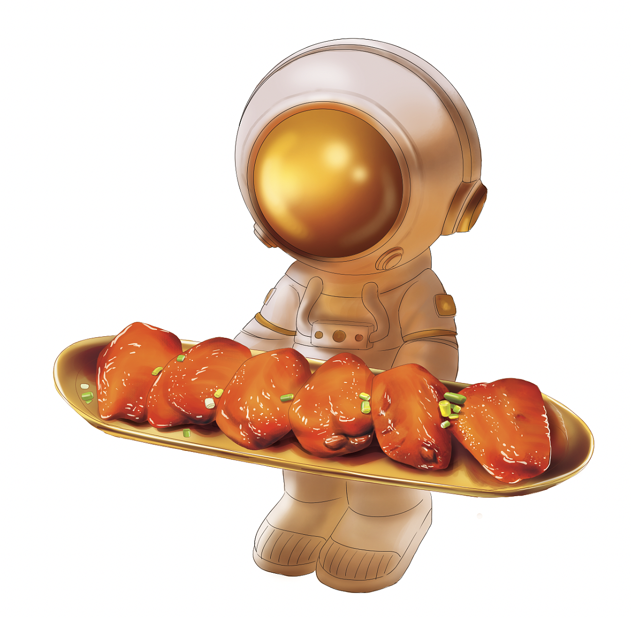 烤鸡翅（图ZMzE4MTY5ODQw） - 商业插画 - 站酷设计师从心漫生活原创素材 - 站酷ZCOOL