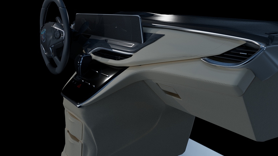 汽车内室中控台 建模渲染