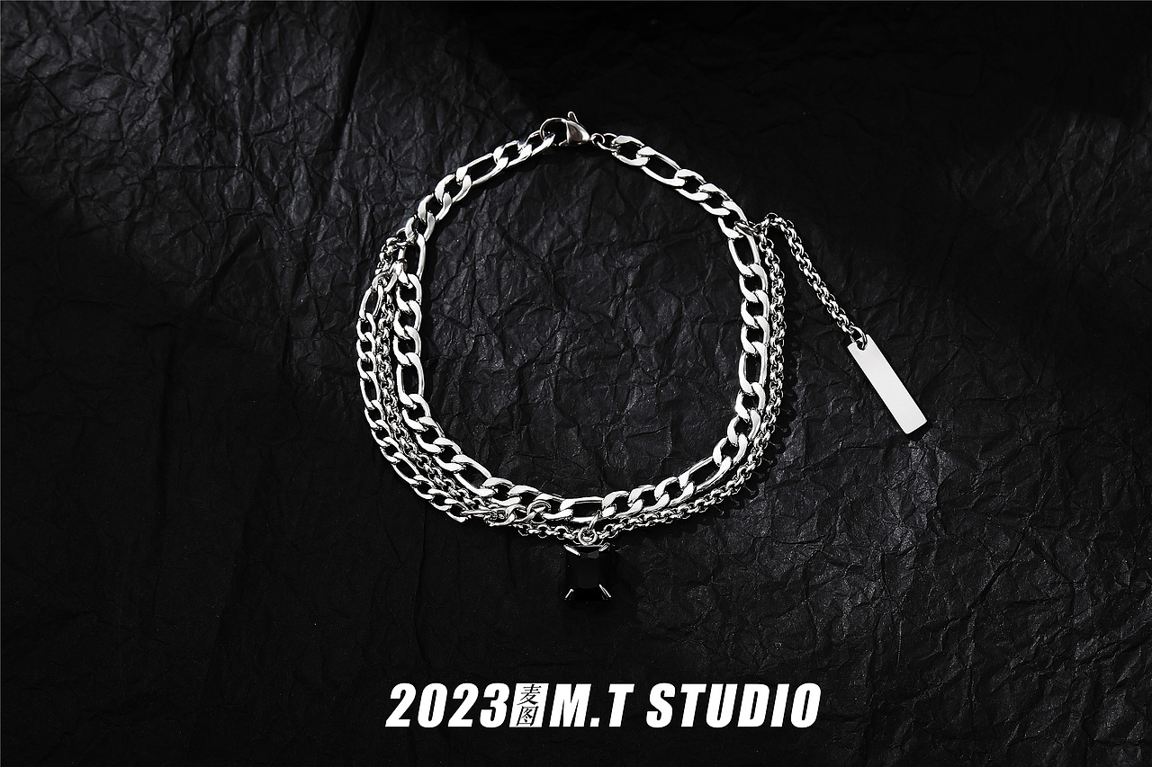 戒指项链暗黑效果男士饰品