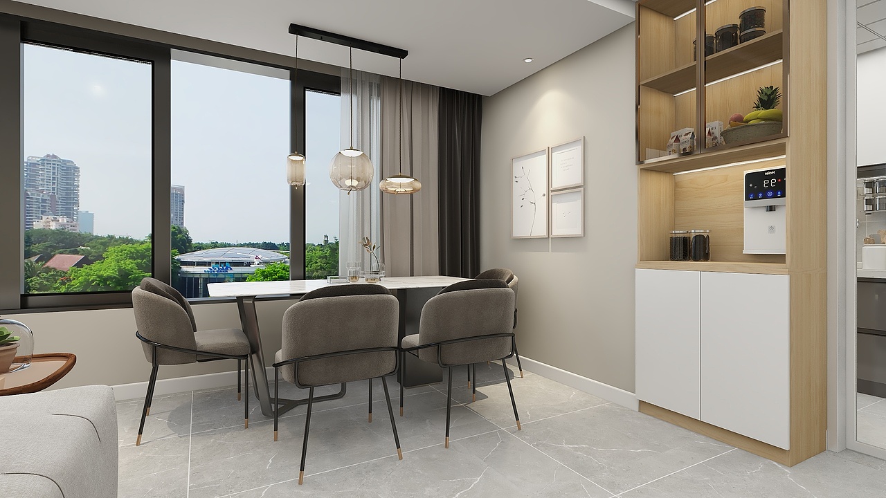 四川岳池凰腾龙玺(150平方现代简约复式四居室)