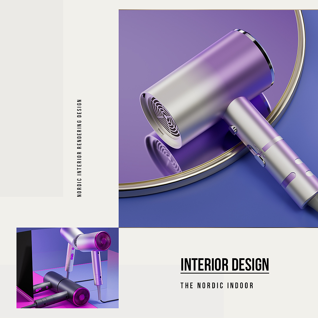 C4D产品渲染 I 电吹风（图ZMzAxMTM4OTAw） - 产品 - 站酷设计师夏先生k原创素材 - 站酷ZCOOL