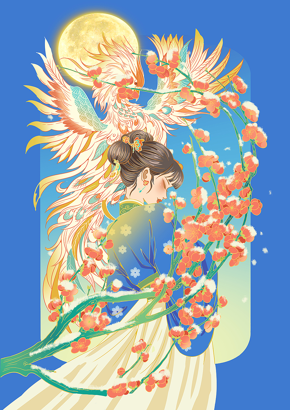 四季花卉美人（图ZMzU0NTEyMDY0） - 创作习作 - 站酷设计师喵美心善草灯原创素材 - 站酷ZCOOL