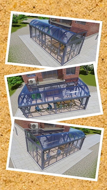 庭院阳光房装修案例效果图S2066