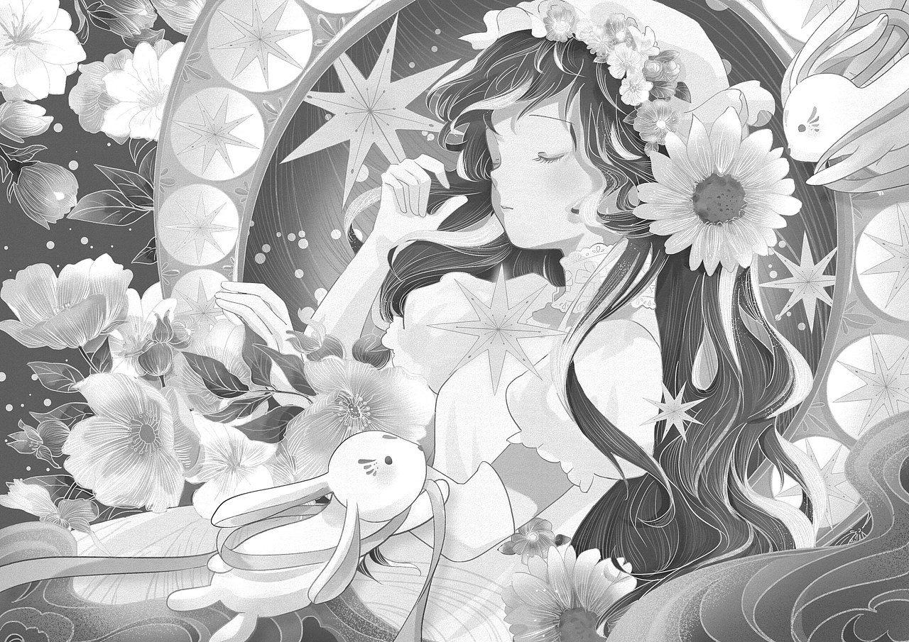 中秋插画——花好月圆夜之梦（图ZMzUxMDU0ODU2） - 商业插画 - 站酷设计师白椰子子原创素材 - 站酷ZCOOL