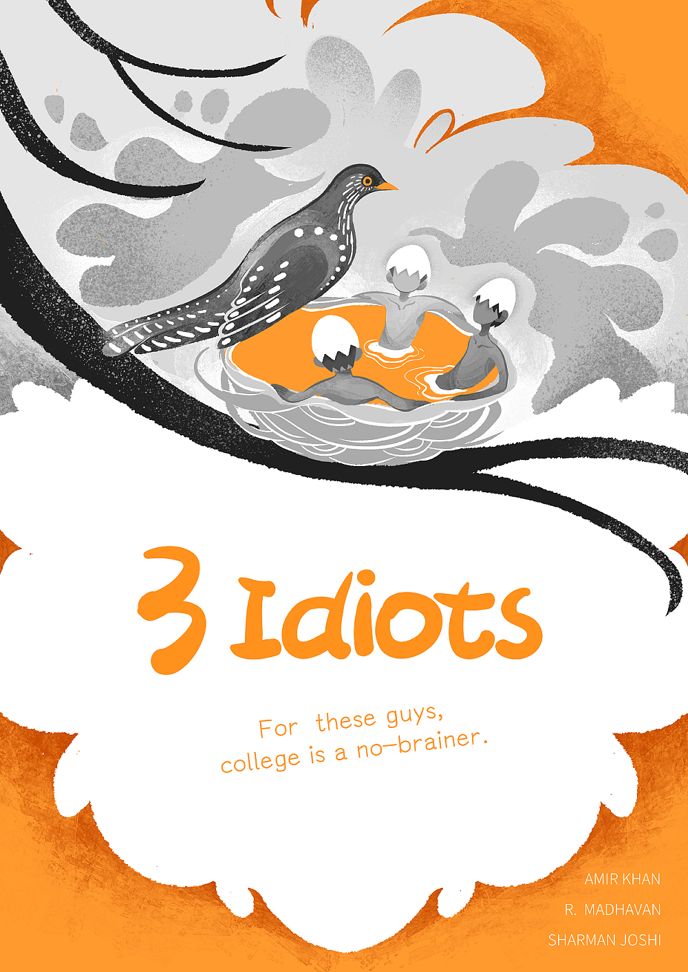 3idiots海报插画设计