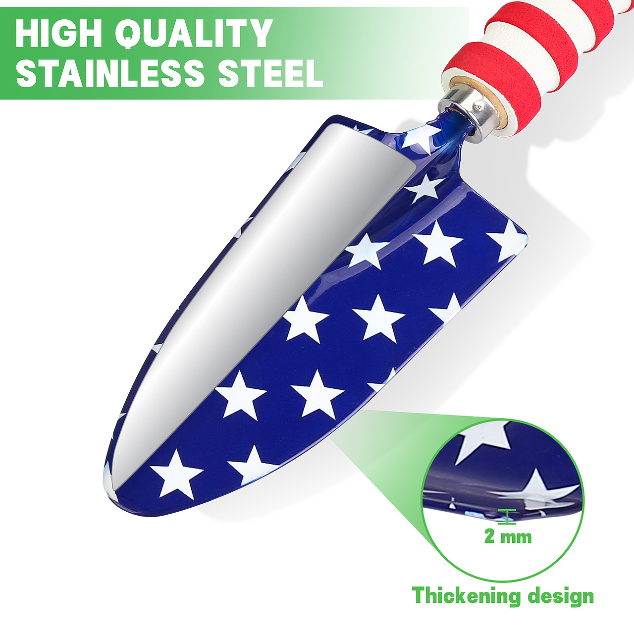 亚马逊主图详情页设计︱国旗风园艺铲子套装