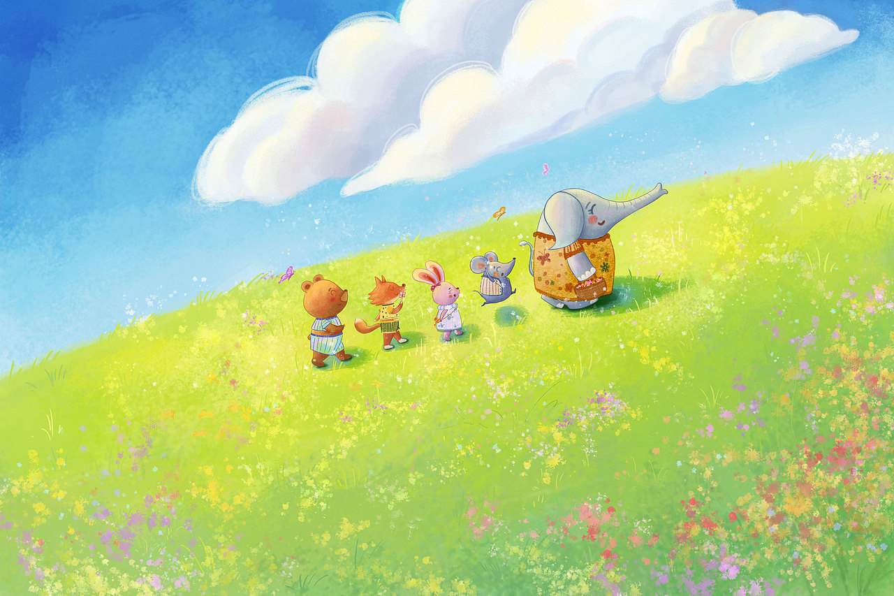 原創(chuàng)插畫(huà)【象媽媽的日托班】系列（圖ZMzY0Mjg0MTU2） - 兒童插畫(huà) - 站酷設(shè)計(jì)師EvaZhengZ原創(chuàng)素材 - 站酷ZCOOL