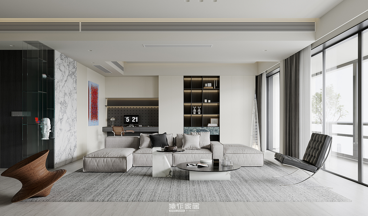 猿厂焕装 | 珠江 颐德公馆（图ZMzUxMDEyMjg4） - 家装设计 - 站酷设计师屿合传世空间设计原创素材 - 站酷ZCOOL