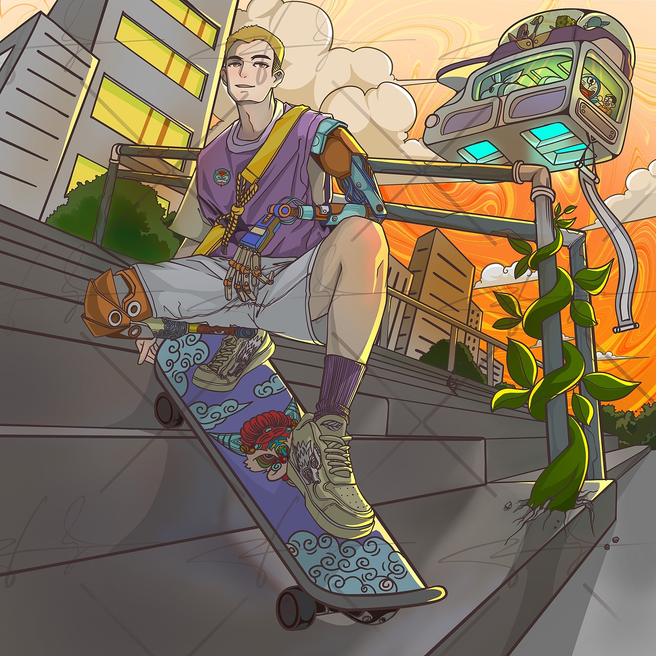 纯情男大学生系列（图ZMzI0NDE2MDY4） - 艺术插画 - 站酷设计师小叶子同学原创素材 - 站酷ZCOOL