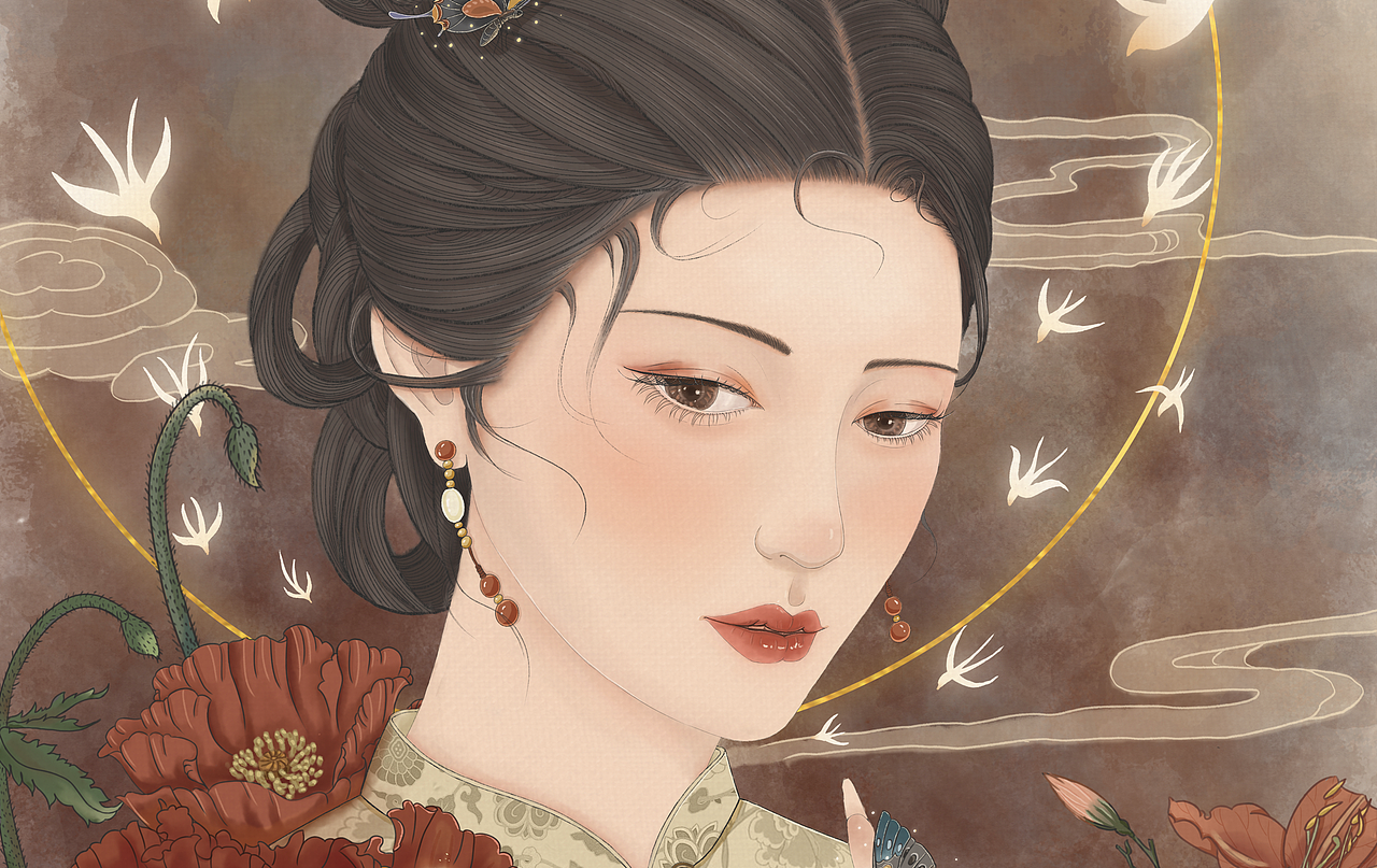 沉思#古风美人系列#