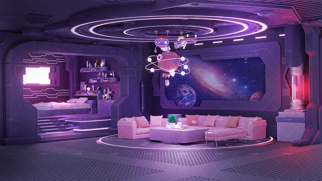 vup虚拟直播间场景定制