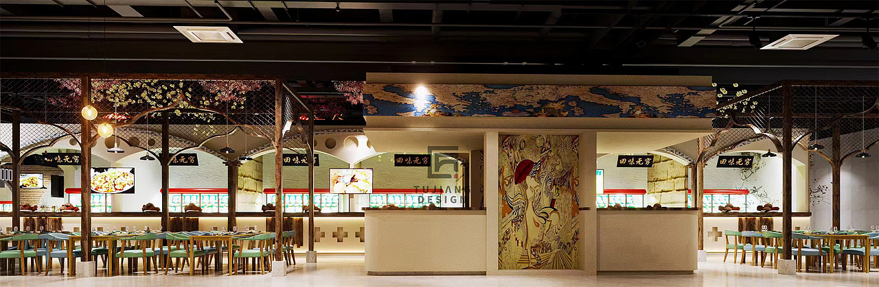 民族风的美食城我愿称之为西域火焰山风