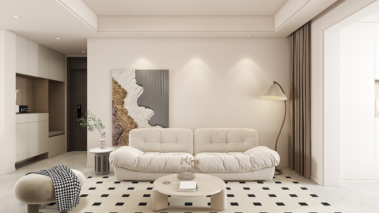 现代简约风格、浅色系