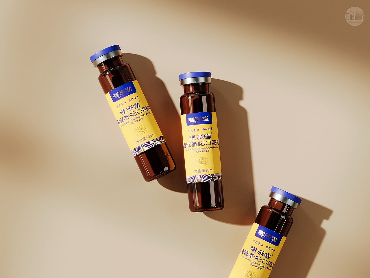 鹿茸参杞口服液包装古法新传养生尚品©刘益铭原创作品