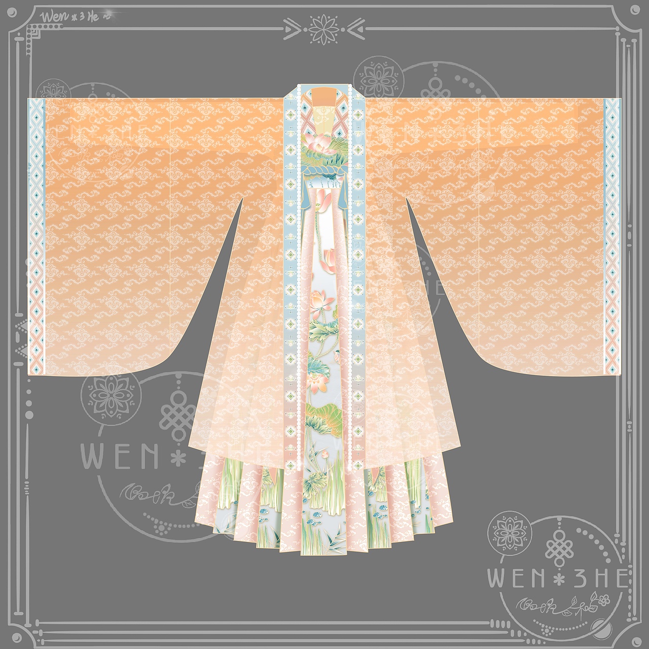 汉服设计稿│同步更新与记录-4（图ZMzQyOTE0MzI4） - 传统/民族服饰 - 站酷设计师鱼团的小猫们原创素材 - 站酷ZCOOL