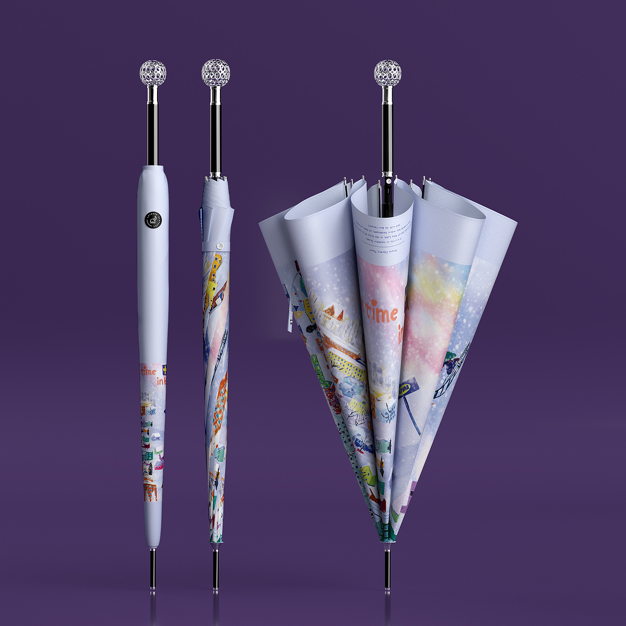 女款雨伞建模渲染