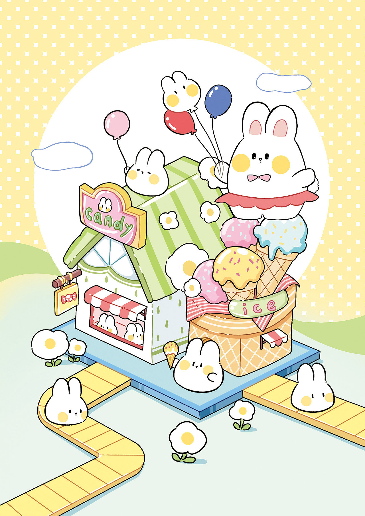兔兔零食小店（图ZMzUwMDM4MDA4） - 商业插画 - 站酷设计师堂音原创素材 - 站酷ZCOOL