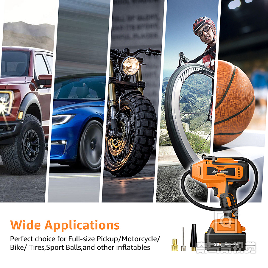 跨境电商亚马逊主图设计 产品渲染图片设计 充气泵主图